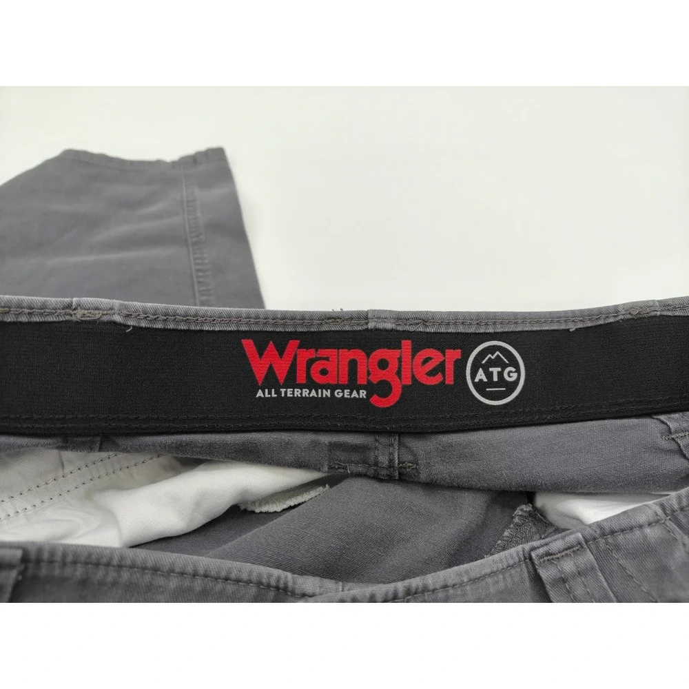 Wrangler ATG All Terrain Gear Mens 34x32 Gray Stretch Canvas Cargo Pants